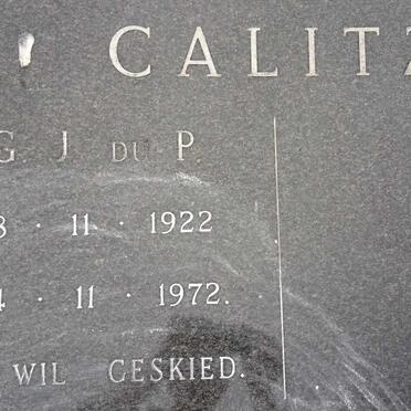 CALITZ G.J. du P. 1922-1972