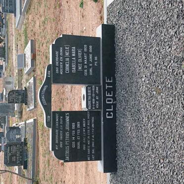 CLOETE Jacobus Petrus Johannes 1909-1969 &amp; Cornelia Isabella Maria OLIVIER 1909-1998 :: CLOETE Magrietha 1939-1939
