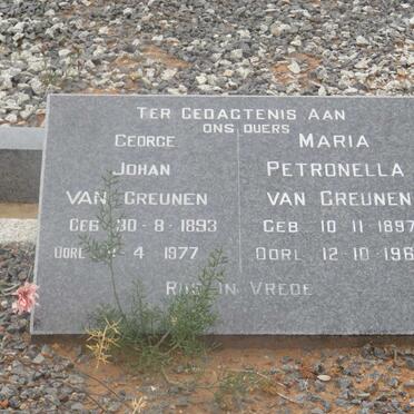 GREUNEN Johan, van 1893-1977 &amp; Maria Petronella 1897-1969