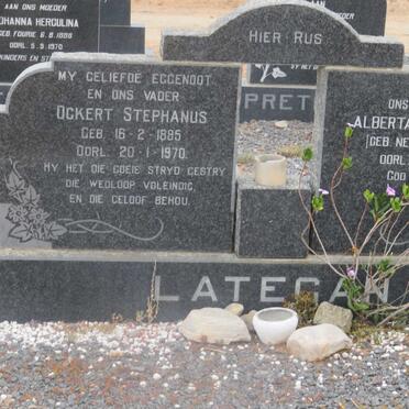 LATEGAN Ockert Stephanus 1885-1970 &amp; Alberta Magdalena NEL 1885-1978