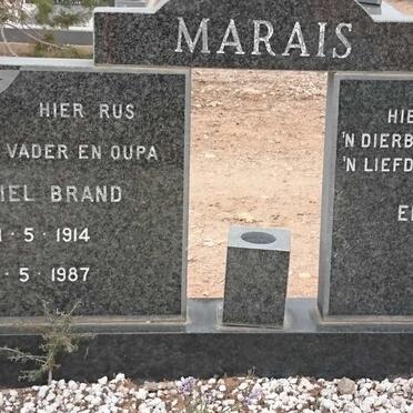 MARAIS Daniel Brand 1914-1987 &amp; Elizabeth Anna DE KOCK 1907-1984