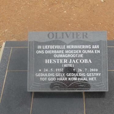 OLIVIER Hester Jacoba 1932-2010