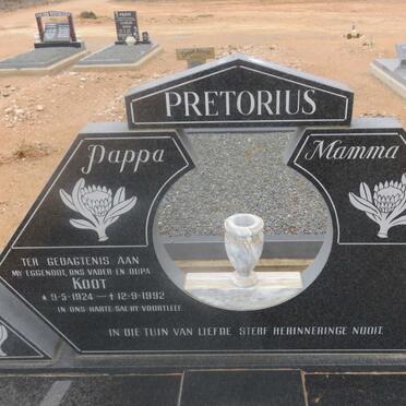 PRETORIUS Koot 1924-1992