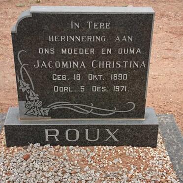 ROUX Jacomina Christina 1890-1971