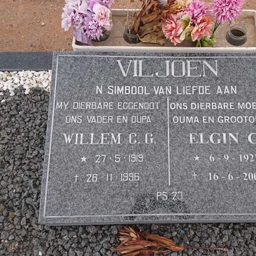 VILJOEN Willem C.G. 1919-1996 &amp; Elgin C. 1927-2007