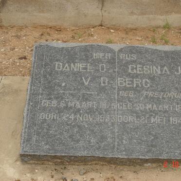 BERG Daniel C., v.d. 1875-1953 &amp; Gesina J. PRETORIUS 1876-1944