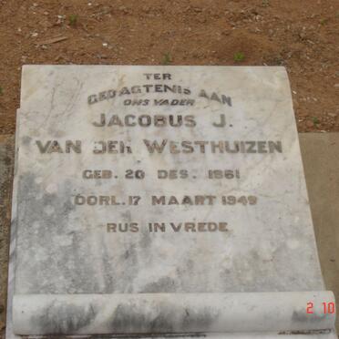 WESTHUIZEN Jacobus J. van der 1861-1949