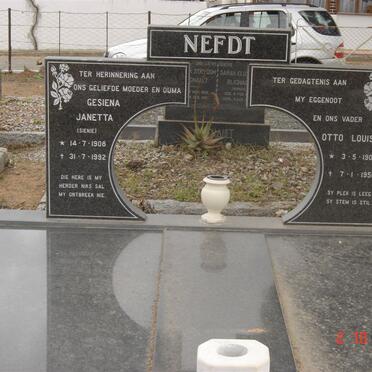 NEFDT Otto Louis 1906-1950 &amp; Gesiena Janetta 1908-1992