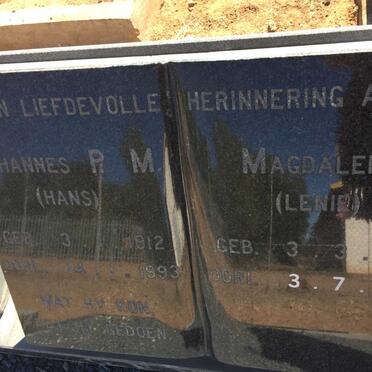GEYSER Johannes Petrus Mathys 1912-1993 &amp; Magdalena VAN DER BERG 1918-2015