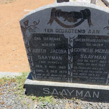 SAAYMAN Cornelis Michael 1865-1957 &amp; Judith Jacoba VERWEY 1883-1973