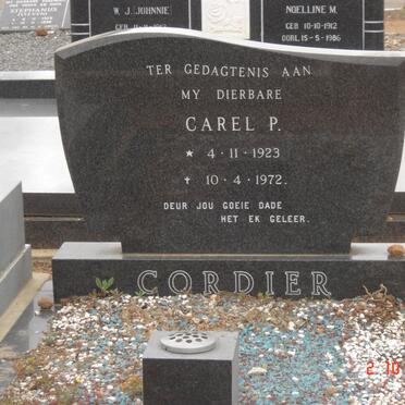 CORDIER Carel P. 1923-1972