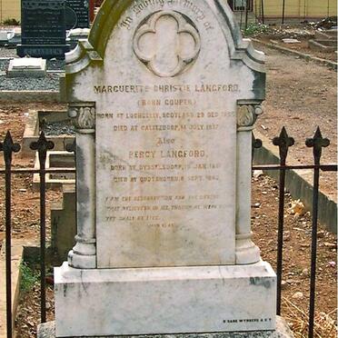 LANGFORD Percy 1881-1882 :: LANGFORD Marguerite Christie nee COUPER 1855-1887