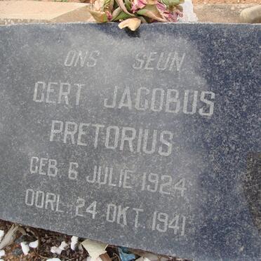 PRETORIUS Gert Jacobus 1924-1941