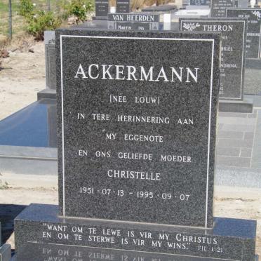 ACKERMAN Christelle nee LOUW 1951-2007