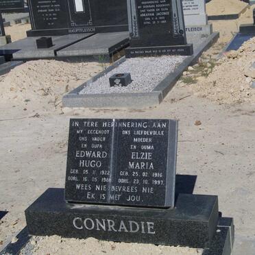 CONRADIE Edward Hugo 1922-1988 &amp; Elzie Maria 1916-1997