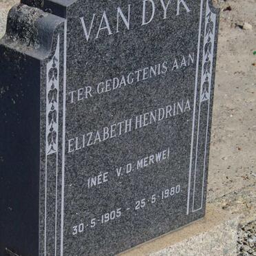 DYK Elizabeth Hendrina, van nee v.d. MERWE 1905-1980