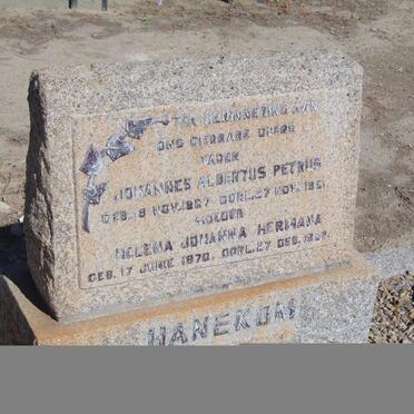 HANEKOM Johannes Albertus Petrus 1867-1951 &amp;  Helena Johanna Hermana 1870-1952 