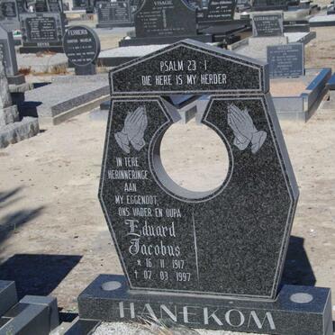 HANEKOM Eduard Jacobus 1917-1997