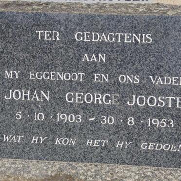 JOOSTE Johan George 1903-1953