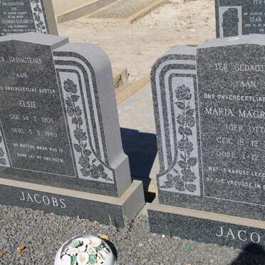 JACOBS Elsie 1905-1980 :: JACOBS Maria Magrietha nee OTTO 1882-1950