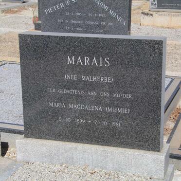 MARAIS Maria Magdalena nee MALHERBE 1899-1981