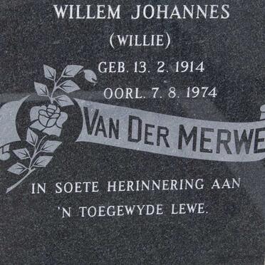 MERWE Willem Johannes, van der 1914-1974