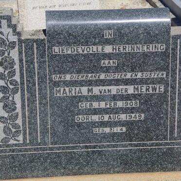 MERWE Maria M., van der 1908-1949