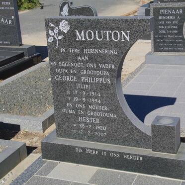 MOUTON George Philippus 1914-1994 &amp; Hester 1920-2007
