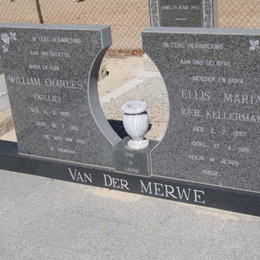 MERWE William Charles, van der 1890-1961 &amp; Ellis Maria KELLERMAN 1897-1981