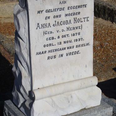 NOLTE Anna Jacoba nee van der MERWE 1875-1937