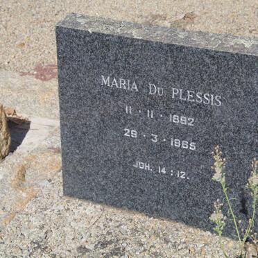 PLESSIS Maria, du 1892-1965