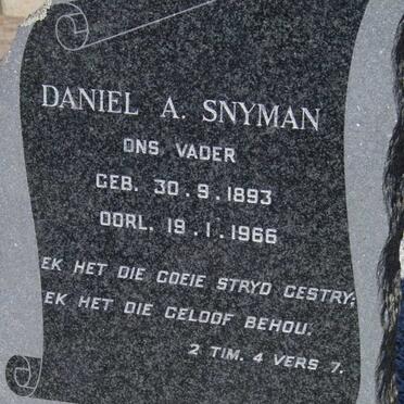 SNYMAN Daniel A. 1893-1966