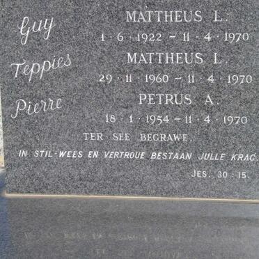 STEENKAMP Mattheus L. 1922-1970 :: STEENKAMP Mattheus L. 1960-1970 :: STEENKAMP Petrus A. 1954-1970