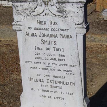 SMUTS Alida Johanna Maria nee du TOIT 1866-1937 :: ESTERHUIZEN Helena nee SMUTS 1868-1958