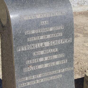 SCHEEPERS Petronella nee MOLLER 1922-1949