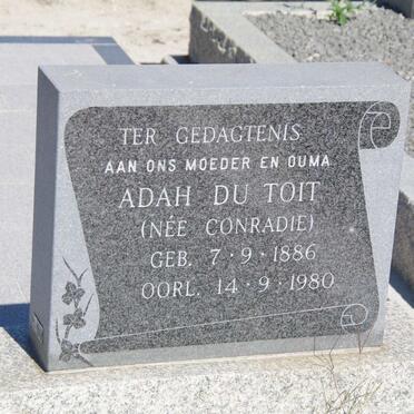 TOIT Adah, du nee CONRADIE 1886-1980