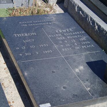 THERON Lucy 1932-1995 :: ERWEE Ellen Elizabeth nee RUNKEL 1911-1999