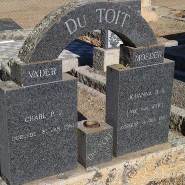 TOIT Charl P.J., du -1963 &amp; Johanna B.S. van WYK -1962