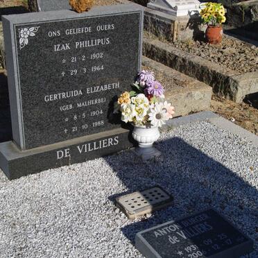 VILLIERS Izak Phillipus, de 1902-1964 &amp; Gertruida Elizabeth MALHERBE 1904-1988 :: de VILLIERS Anton Burger 1931-2006