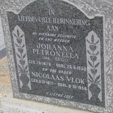 VLOK Nicolaas 1871-1958 &amp; Johanna Petronella HUGO 1876-1952