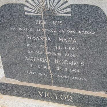 VICTOR Zacharias Hendrikus 1888-1964 &amp; Susanna Maria 1892-1957