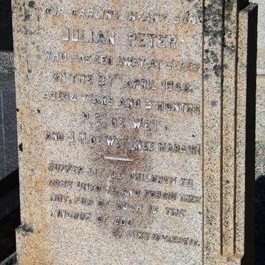 WET Julian Peter, de -1946