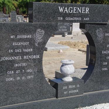 WAGENER Johannes Hendrik 1901-1997 &amp; Rachel Maria DEMPERS 1905-1994