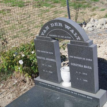 WALT Ignatius Johannes, van der 1919-19?4 &amp; Dorothea Maria 1910-1995