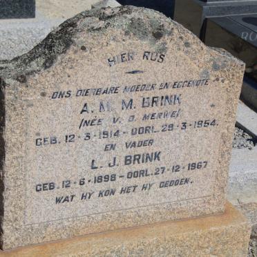 BRINK L.J. 1898-1967 &amp; A.M.M. v.d. MERWE 1914-1954