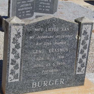 BURGER Gert Erasmus 1918-1959