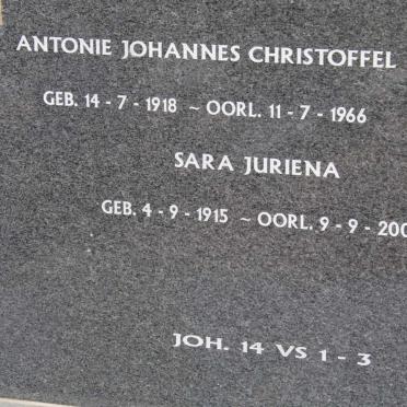 BOTES Antonie Johannes Christoffel 1918-1966 &amp; Sara Juriena 1915-2005