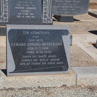 BREDEKAMP Jacobus Hendrik 1898-1970 &amp; Elsie Maria Cecilia ENGELS 1887-1960 :: BREDEKAMP Gerard Edward 1938-1958