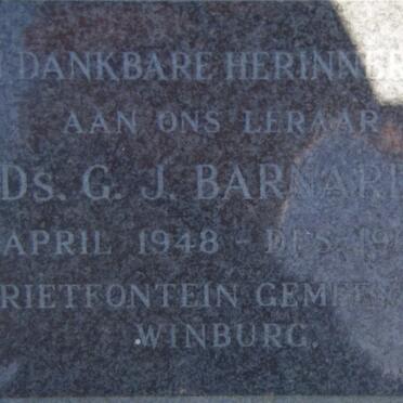 BARNARD G.J. 1948-1962 