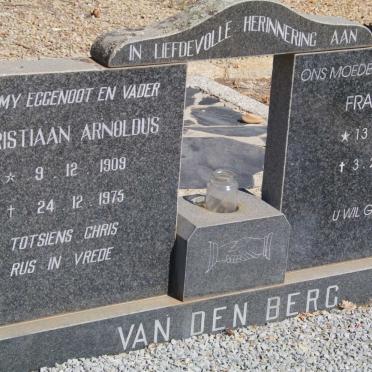 BERG Christiaan Arnoldus, van den 1909-1975 &amp; Francina 1913-2000